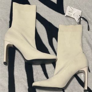 Zara fabric heeled ankle boots size 36 (USA women’s size 6)